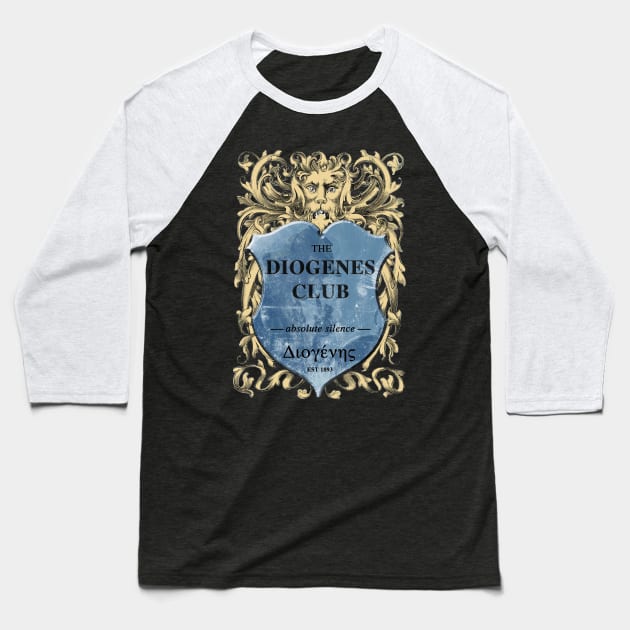 Sherlock Holmes - The Diogenes Club Baseball T-Shirt by The Blue Box